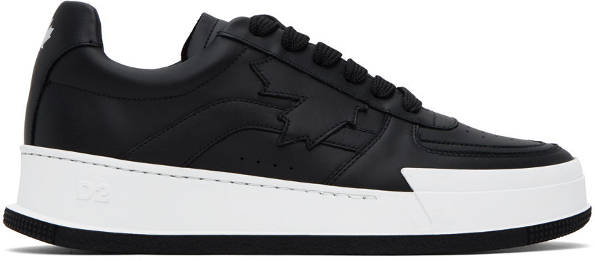 Dsquared2 Black Canadian Sneakers In M063 Black+white