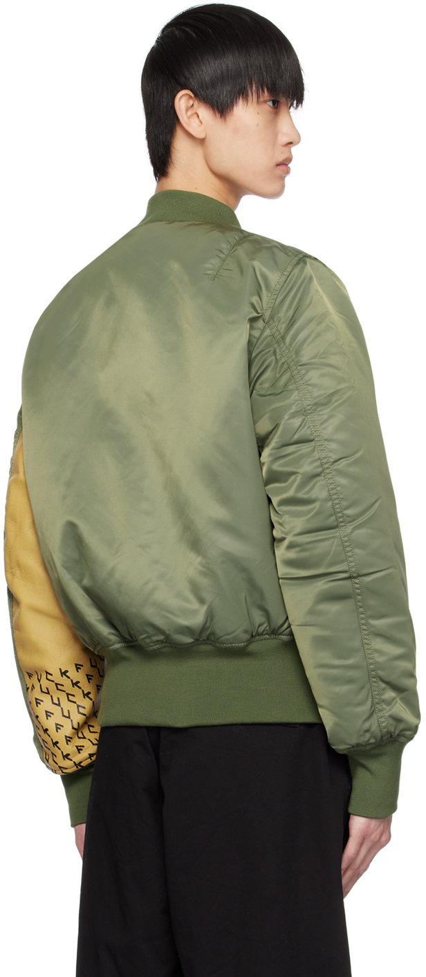 the Shepherd UNDERCOVER Khaki fragment design & Alpha Industries Edition  Reversible Bomber Jacket | Smart Closet