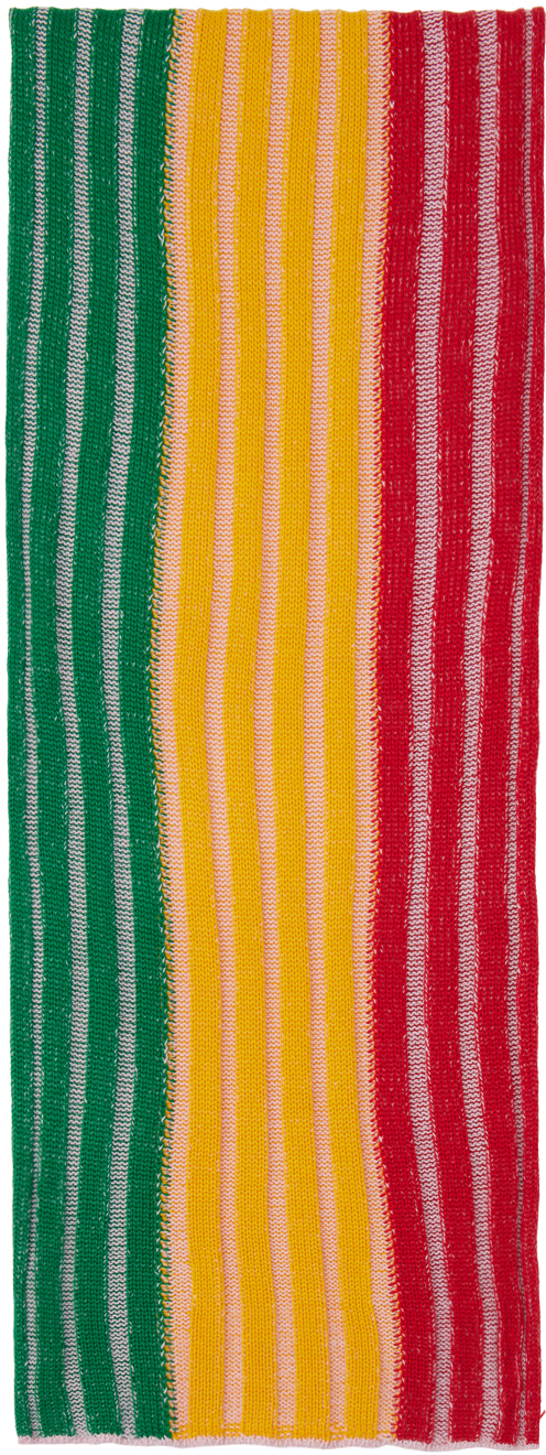 SSENSE Exclusive Multicolor Plated Ribbed Scarf