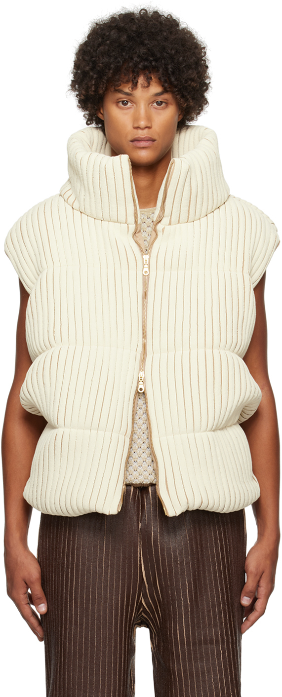 SSENSE Exclusive Off-White & Beige Vest