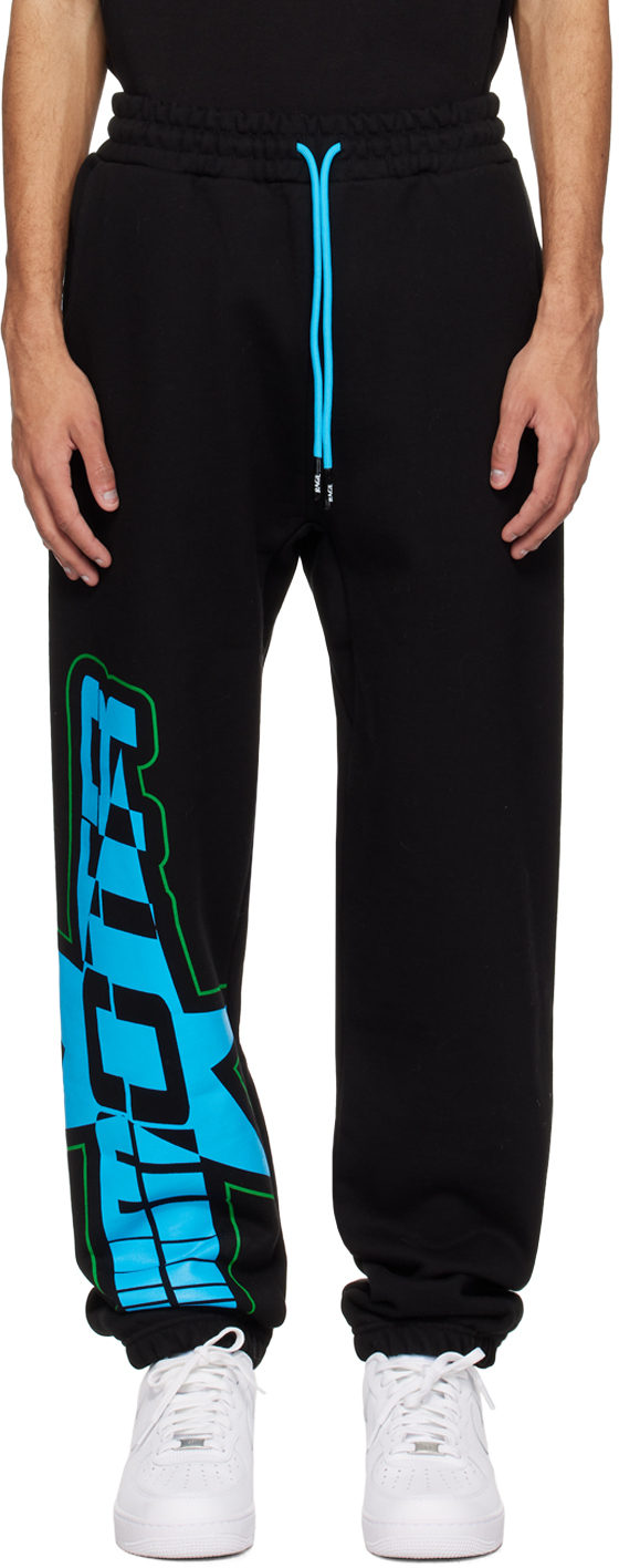 Black Graphic Sweatpants