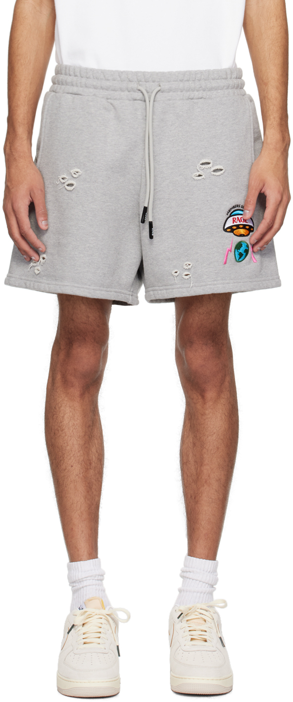 Gray Distressed Shorts