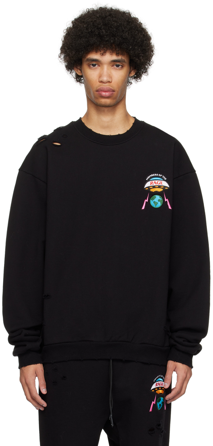 Black Distressed Sweatshirt