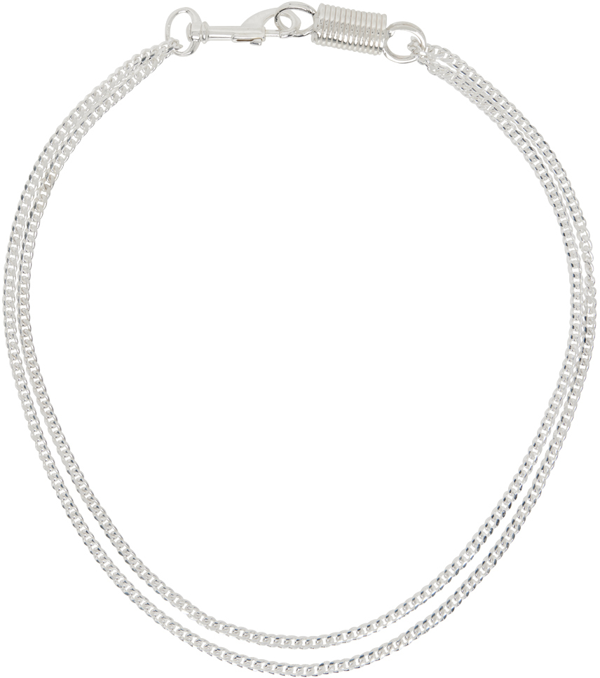 Silver Simple Spring Necklace