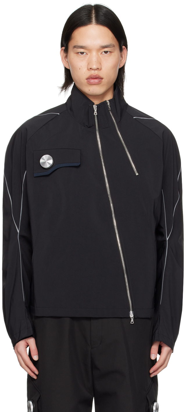 Black Articulated Sleeve Jacket