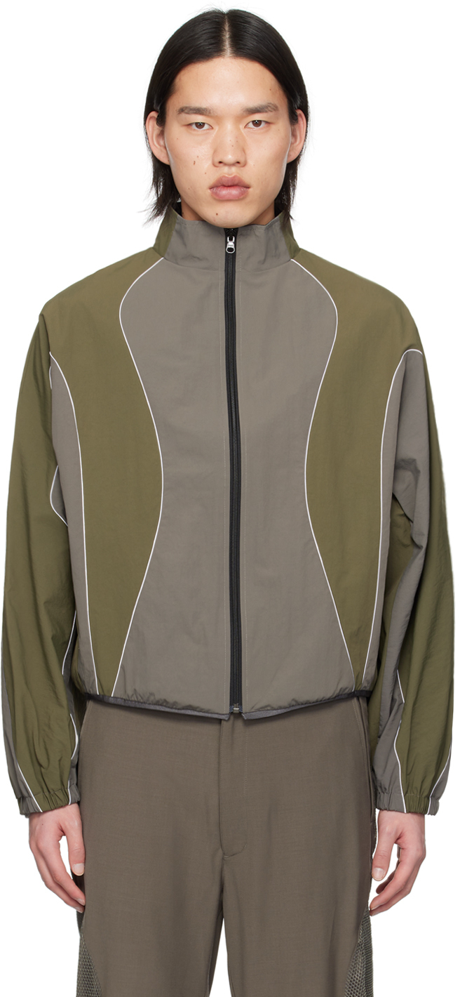 SSENSE Exclusive Gray & Khaki Reversible Jacket