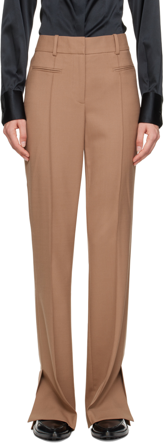 Helmut Lang Beige Flared Trousers