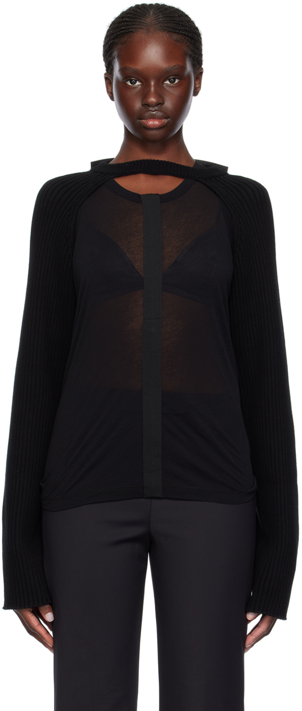 Helmut Lang Black Rib Sweater