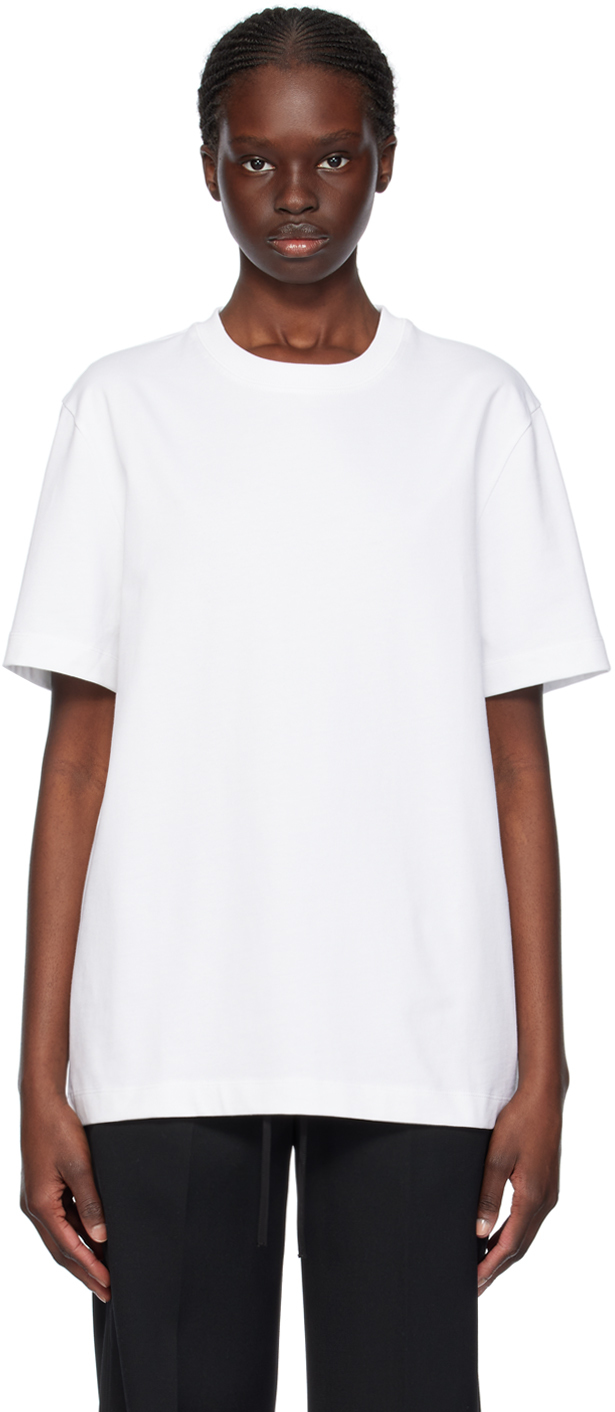 Shop Helmut Lang White Heavyweight T-shirt In 100 White