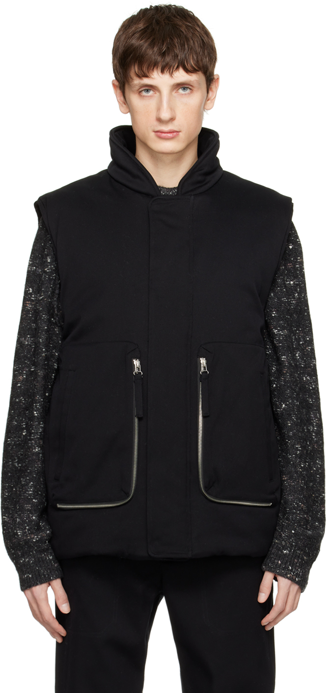 Shop Helmut Lang Black Astro Puffer Vest