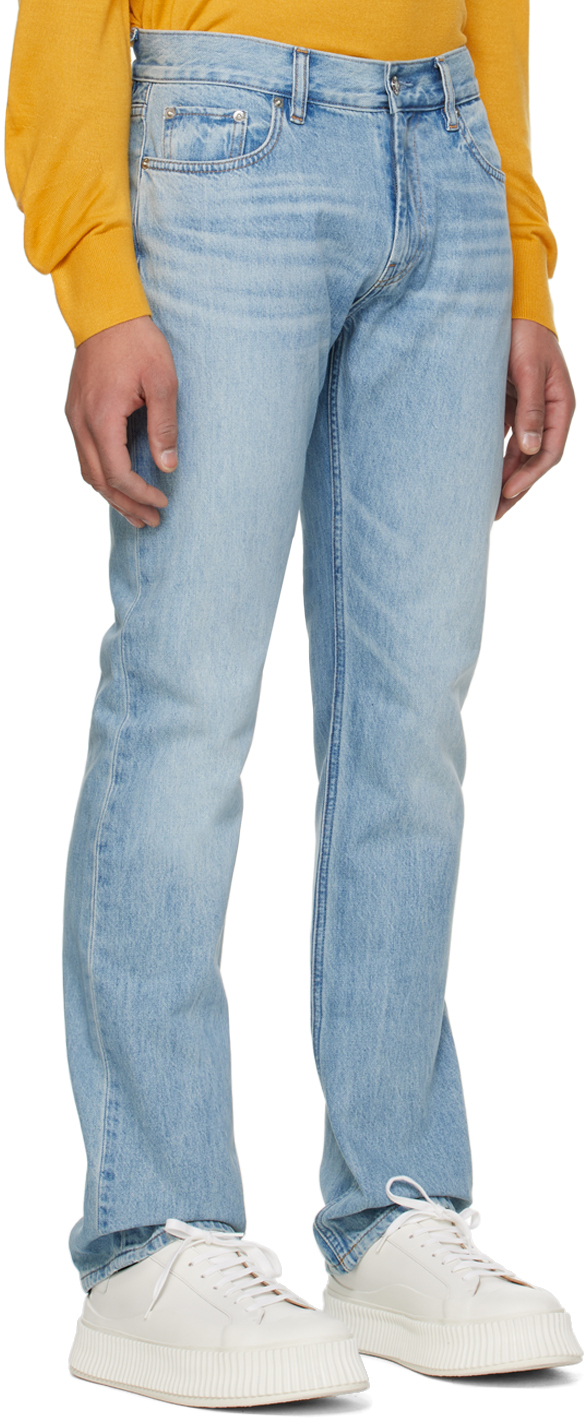 Helmut Lang Blue Low-rise Jeans In Light Indigo
