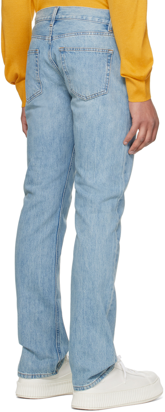 Helmut Lang Blue Low-rise Jeans In Light Indigo