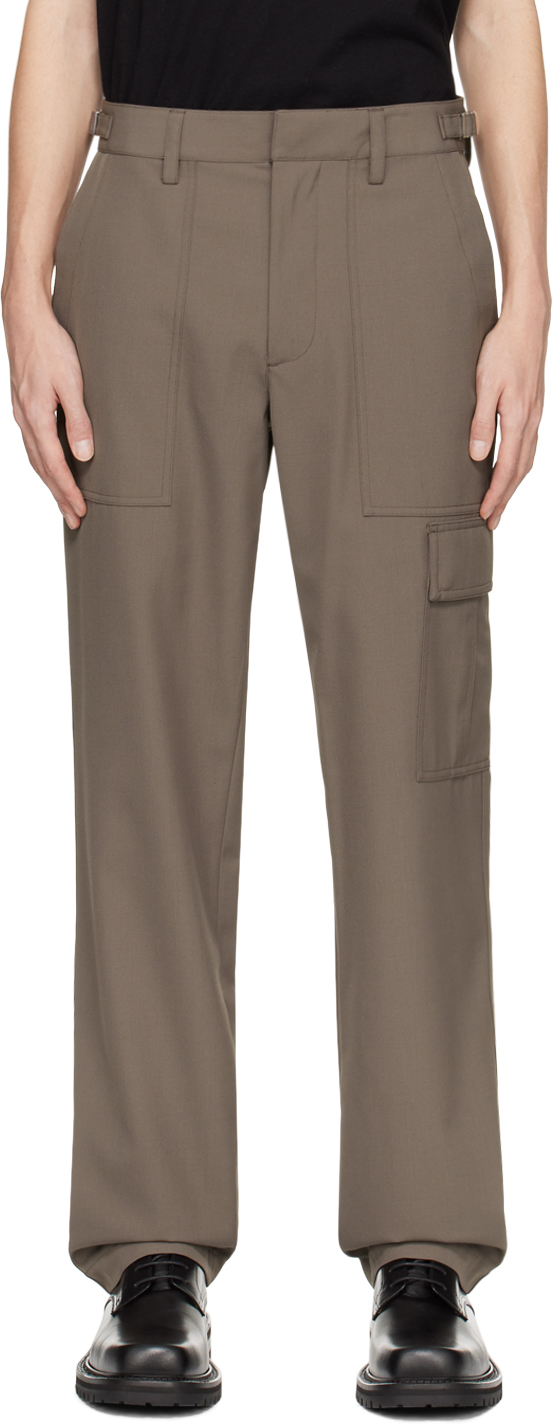 Helmut Lang Taupe Military Trousers In Cobblestone