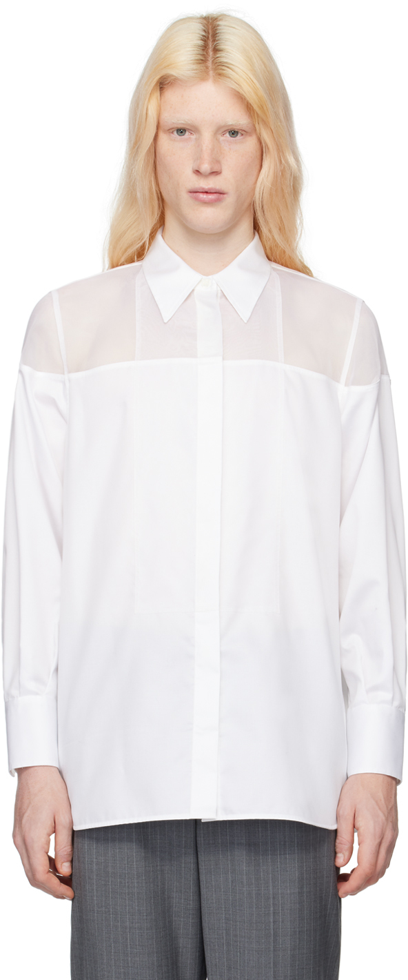 Helmut Lang White Tux Shirt