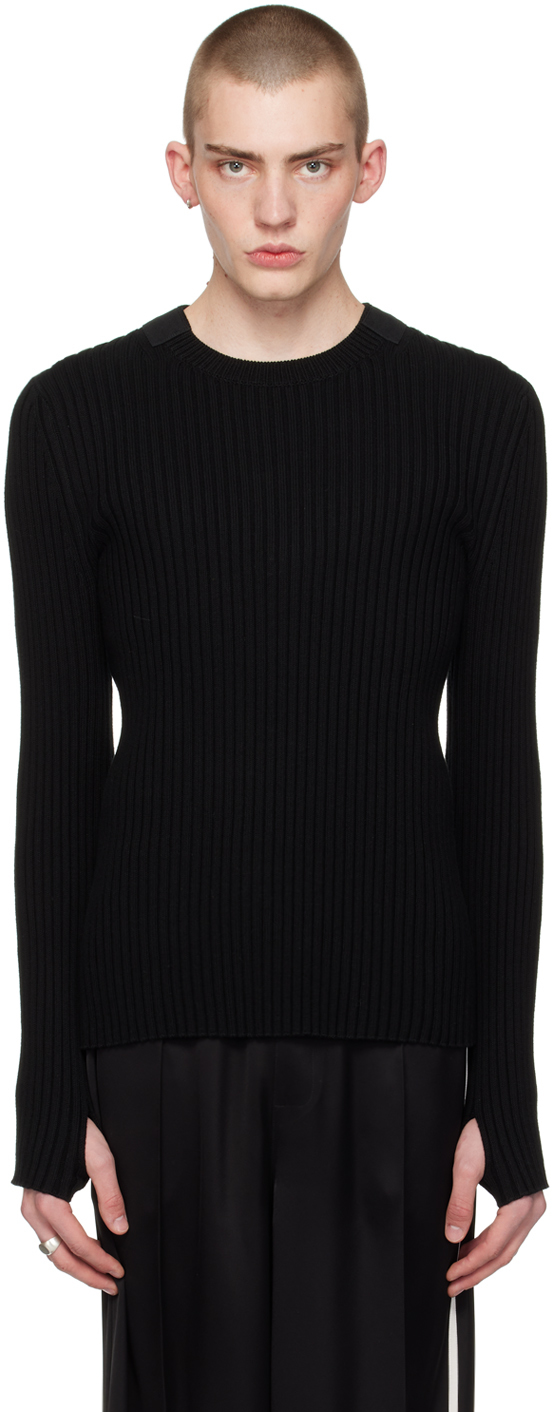 Shop Helmut Lang Black Cutout Sweater In Black - 001