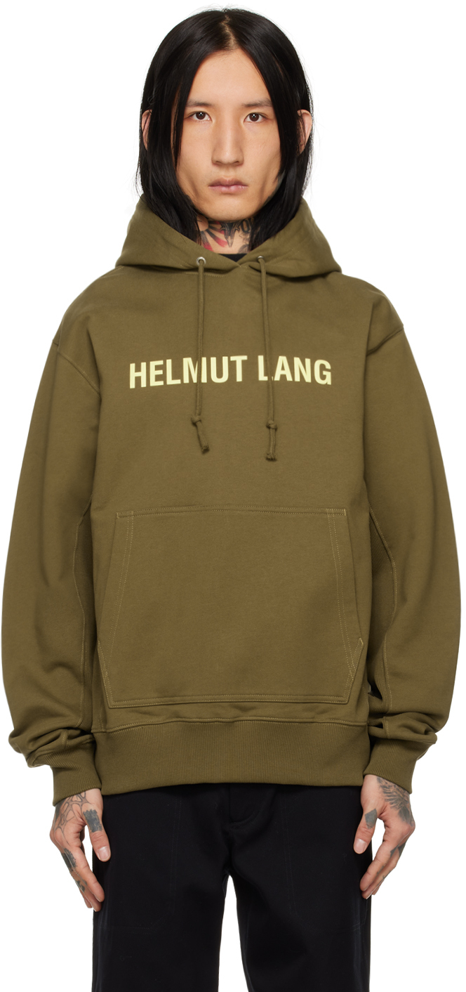 Helmut Lang Outer Sp Hoodie In Olive