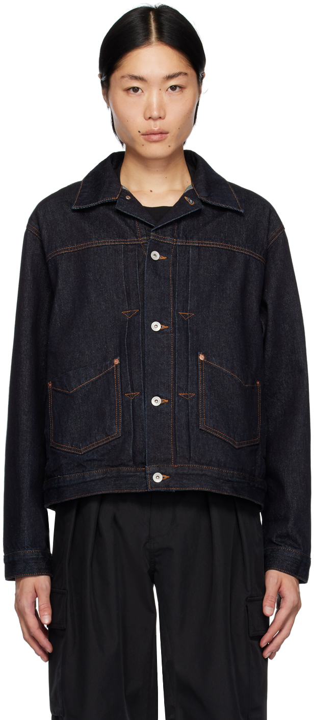 Louis Vuitton Monogram Padded Denim Jacket Indigo. Size 52