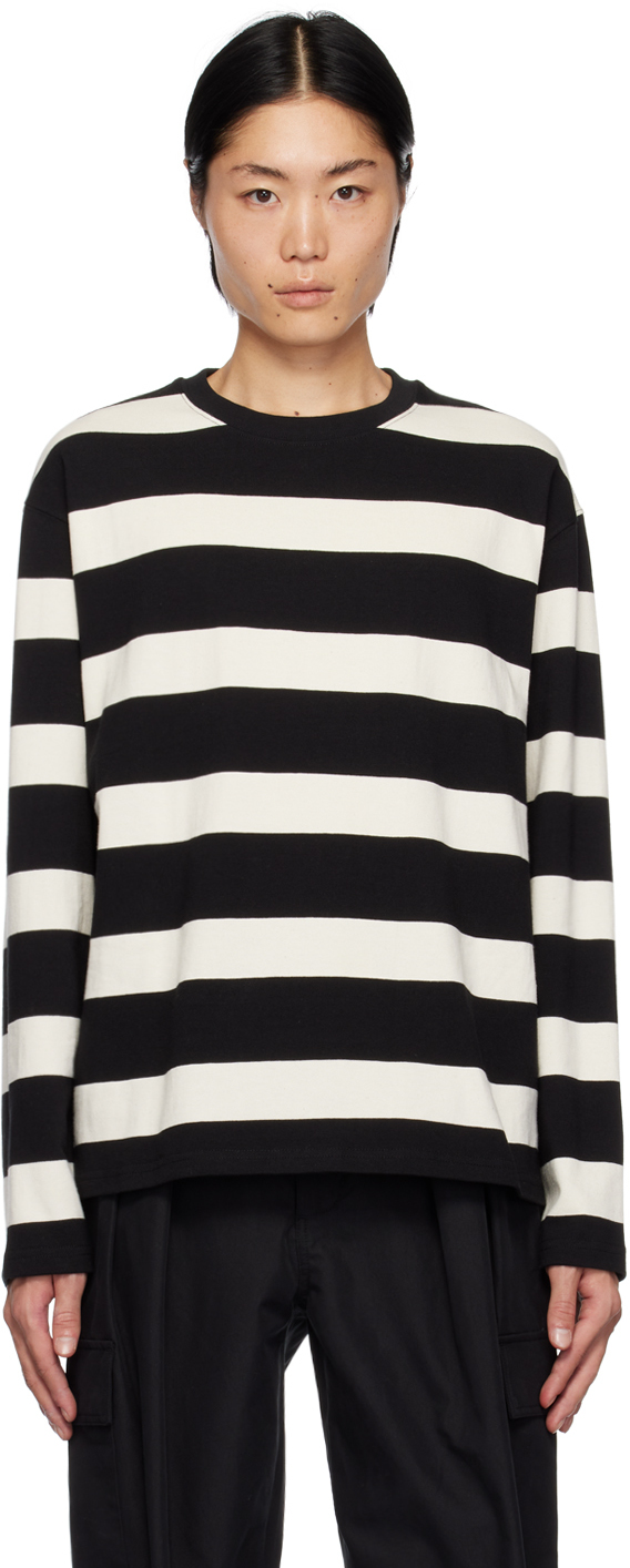 Black & White Naval Stripe Long Sleeve T-Shirt