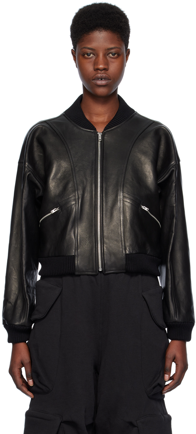 Shop Ymc You Must Create Black Tenor Leather Jacket In 01-black