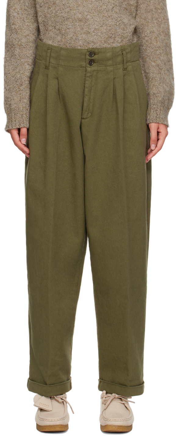 Ymc You Must Create Khaki Keaton Trousers In 30-olive