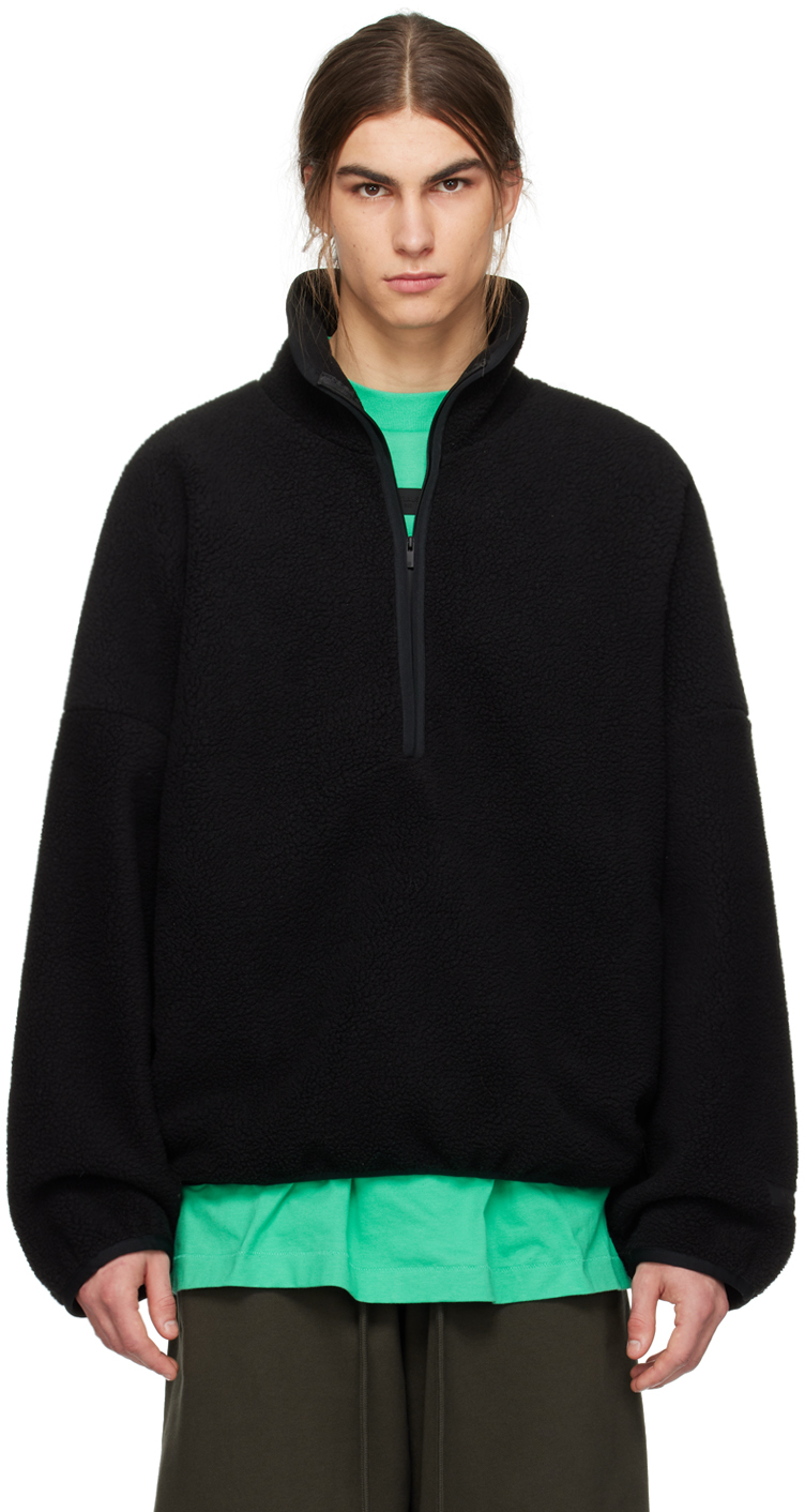 Black Half-Zip Sweatshirt