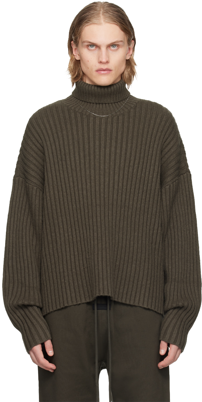 Gray Rib Turtleneck