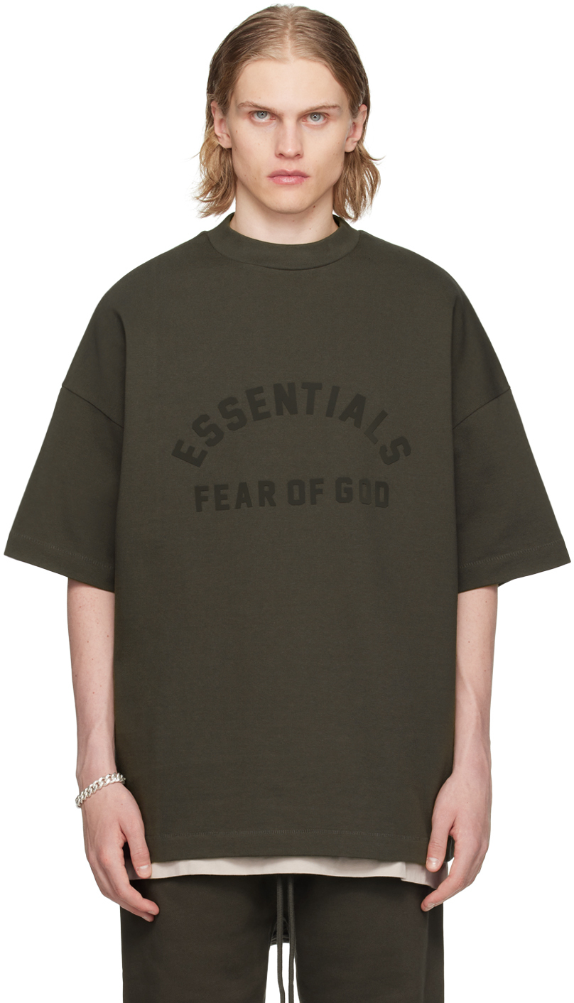 Gray Crewneck T Shirt By Fear Of God ESSENTIALS On Sale