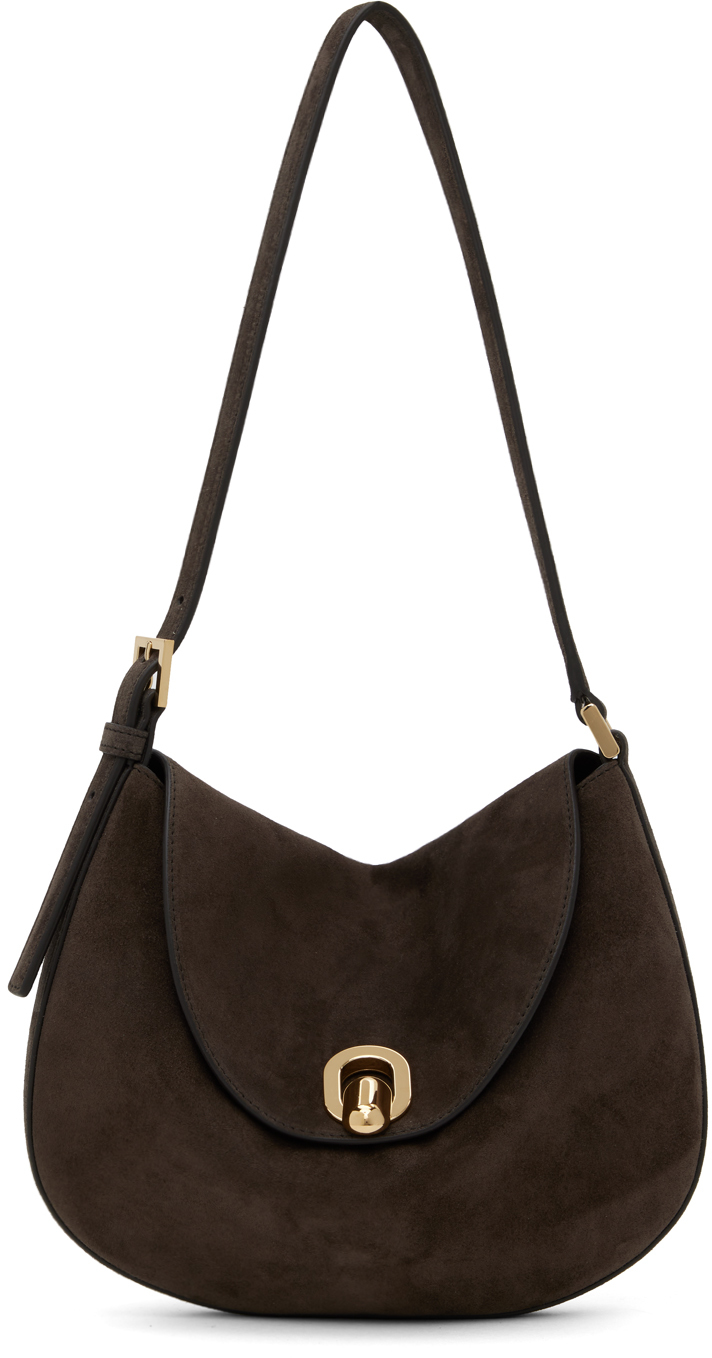 Savette Brown Small Tondo Bag In Black