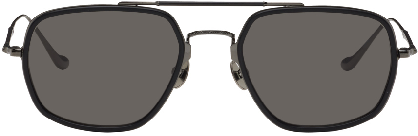 Matsuda Black M3123 Sunglasses In Ruthenium/matte Blac
