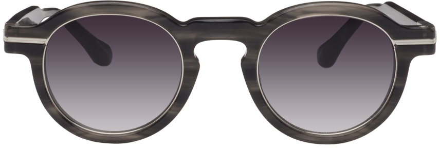 Matsuda Black M2050 Sunglasses In Black Strip