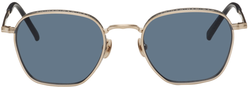 Matsuda Gold M3101 Sunglasses In Brushed Gold