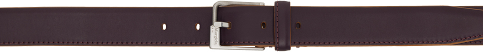 Maison Margiela Burgundy Pin-buckle Belt In T5088 Merlot