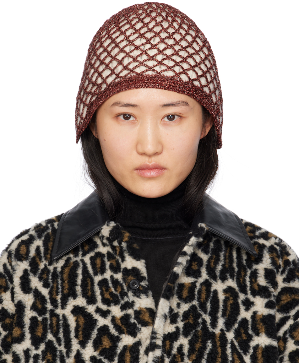 Orange Handmade Lurex Beanie