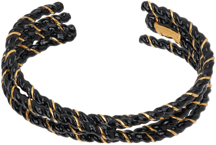 Gold & Black Laces Bracelet