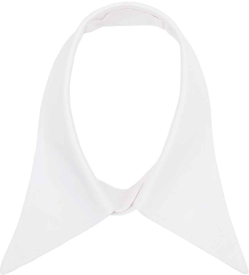 Shop Maison Margiela White Button Collar In 100 White