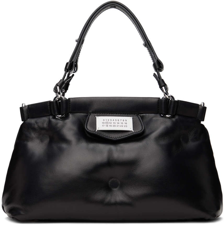 Shop Maison Margiela Black Glam Slam Small Bag In T8013 Black