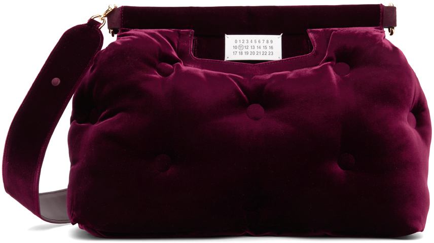Shop Maison Margiela Burgundy Glam Slam Classique Bag In T5088 Merlot