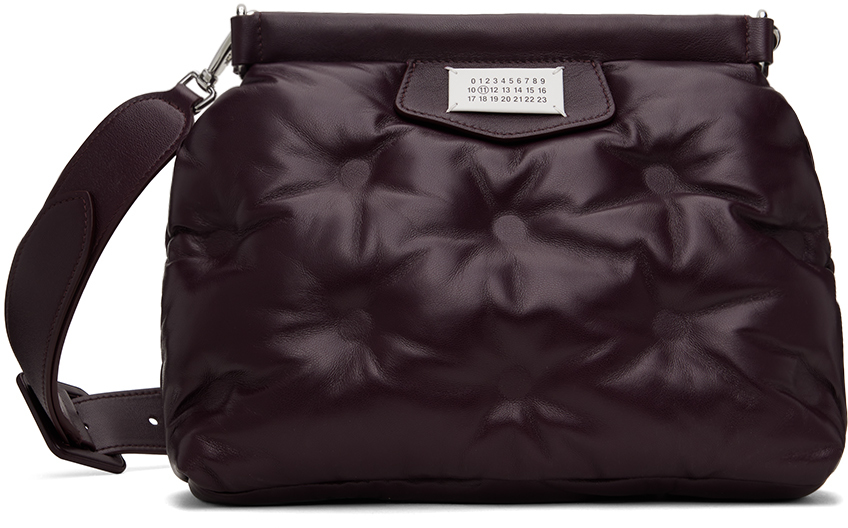 Maison Margiela Burgundy Glam Slam Classique Small Bag In T5088 Merlot