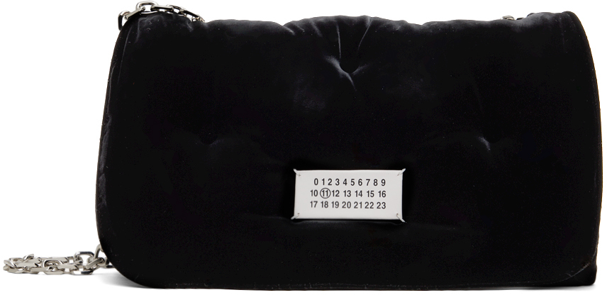 Shop Maison Margiela Black Glam Slam Flap Medium Bag In T8013 Black
