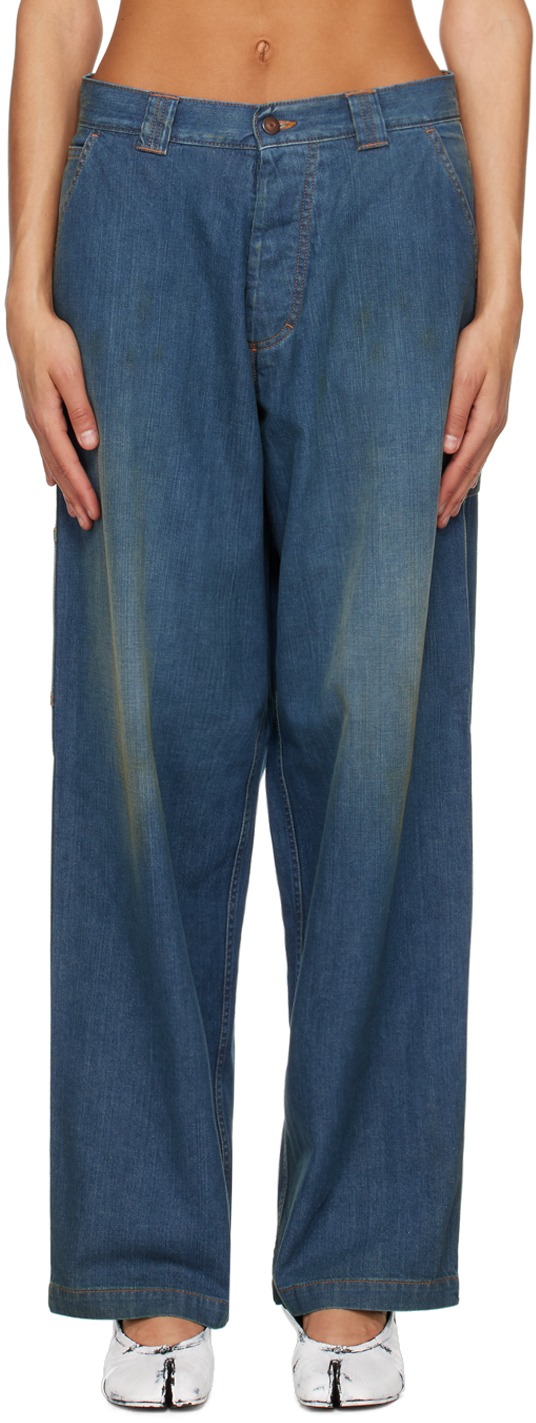 Maison Margiela Blue Faded Jeans In 961 American Classic