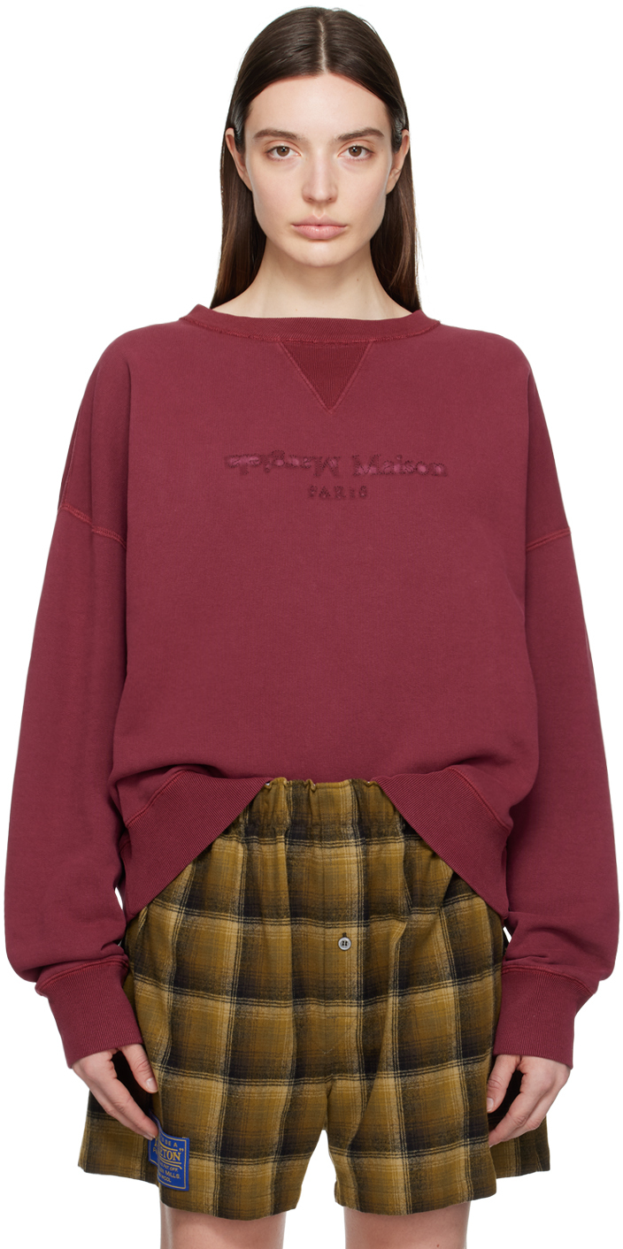 Burgundy Embroidered Sweatshirt