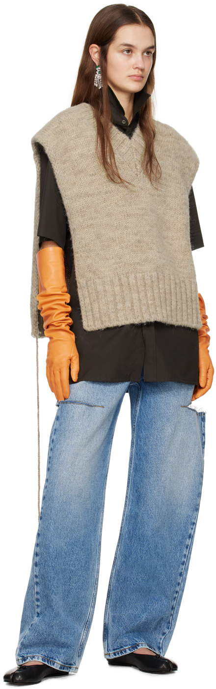 Maison Margiela Brown Botanical Dye Vest In 119m Light Brown