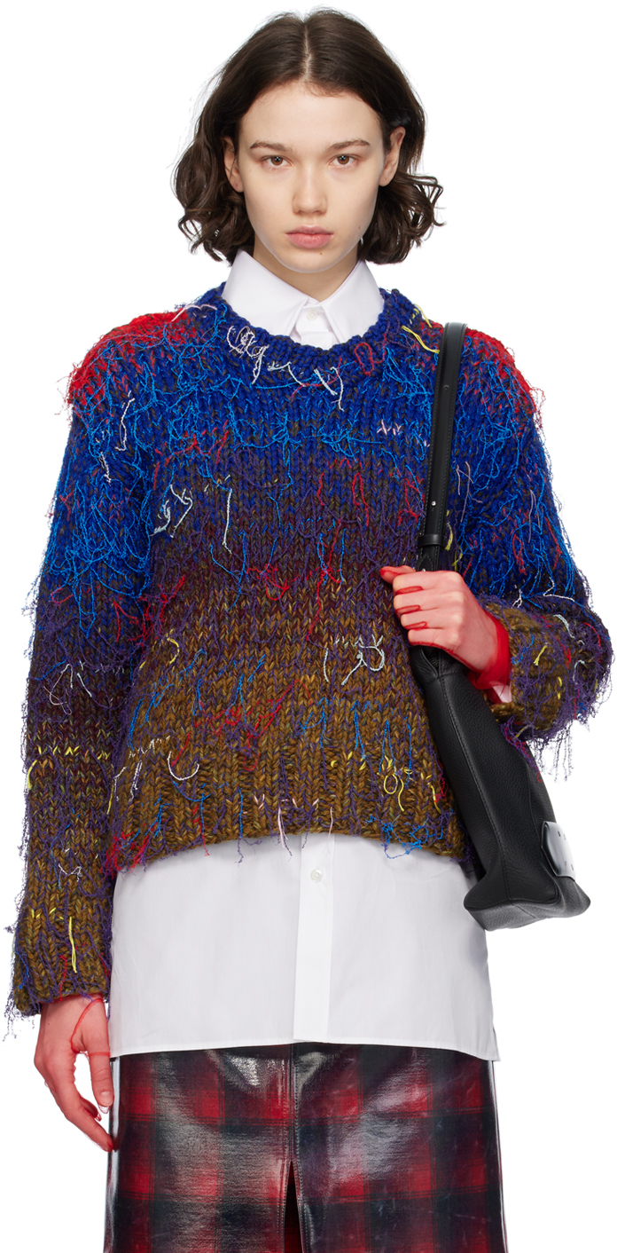 Maison Margiela Multicolor V-neck Sweater In 001f Mix Colors