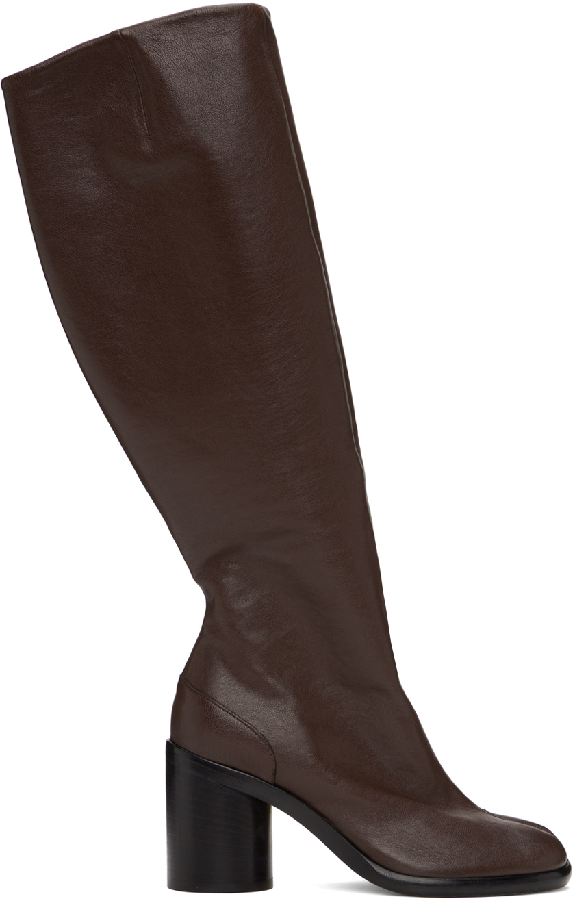 Brown Tabi Knee-High Tall Boots