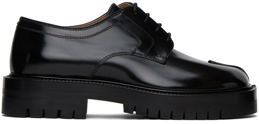 Black Tabi County Lace-Up Oxfords