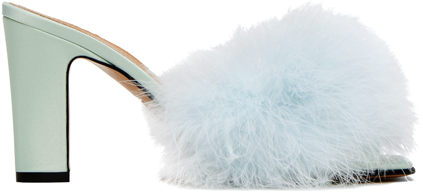 Blue Feather Mules