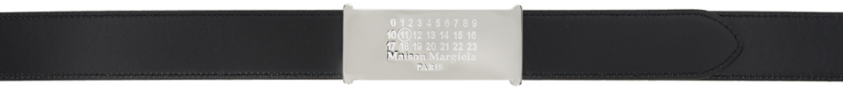 Maison Margiela Black & White Reversible Belt In Ha202 Black/white