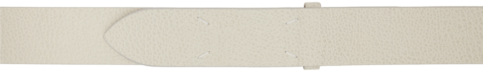 Maison Margiela Off-white Four Stitches Belt In H9677 Greige