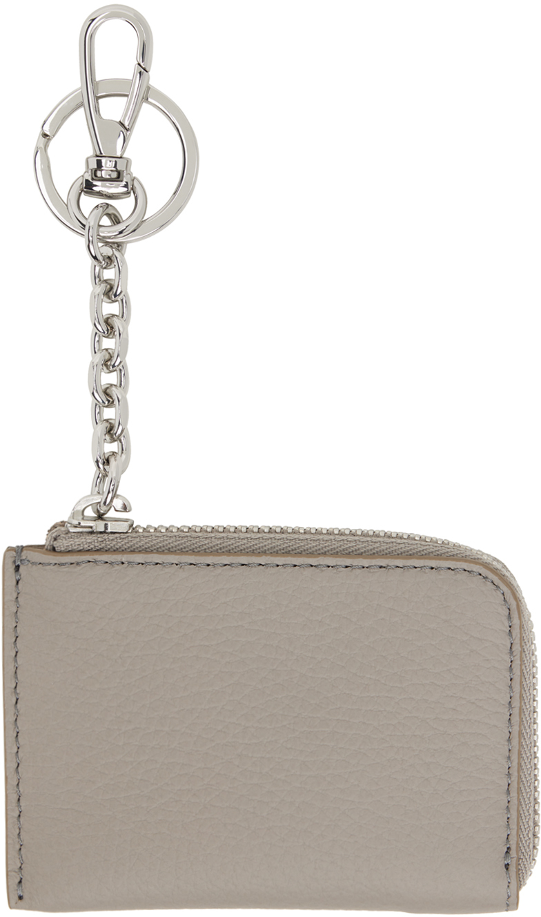 Maison Margiela: Taupe Keyring Wallet | SSENSE UK