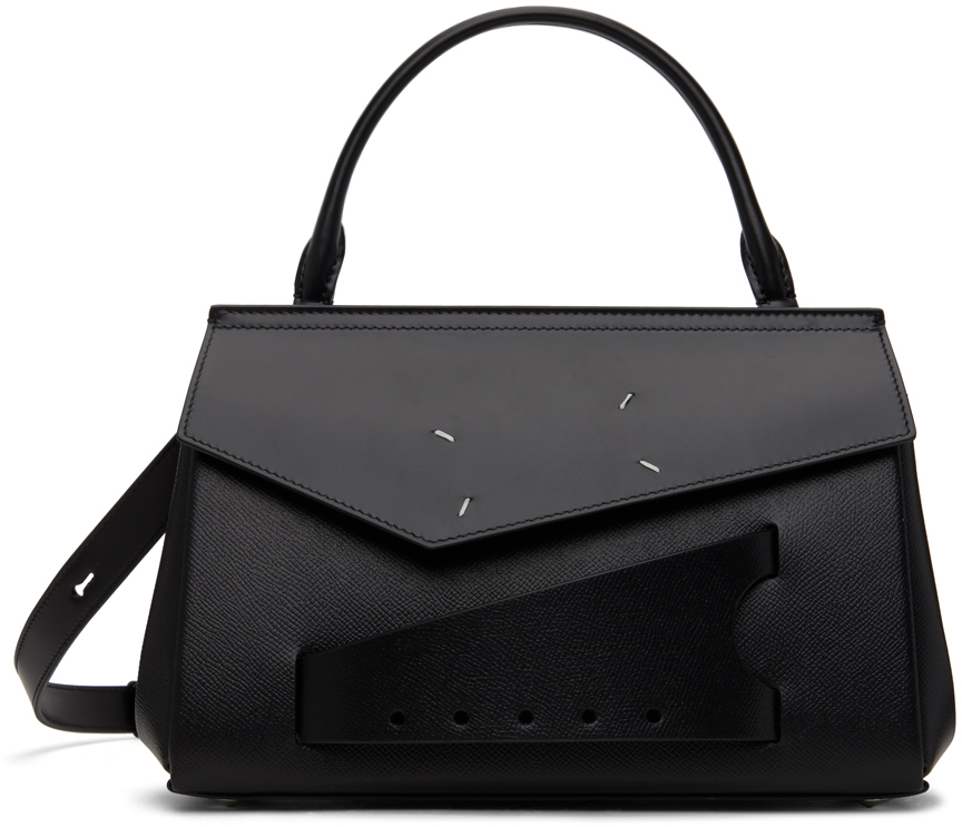 Black Snatched Top Handle Small Bag